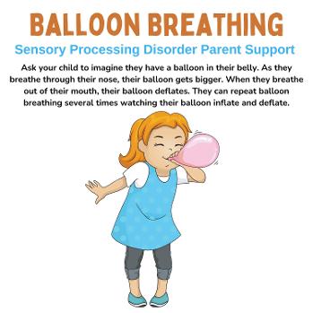 little girl blowing up a balloon balloon breathing mindful activities for children