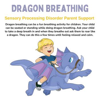 child riding on a dragon dragon breathing mindful activities for children