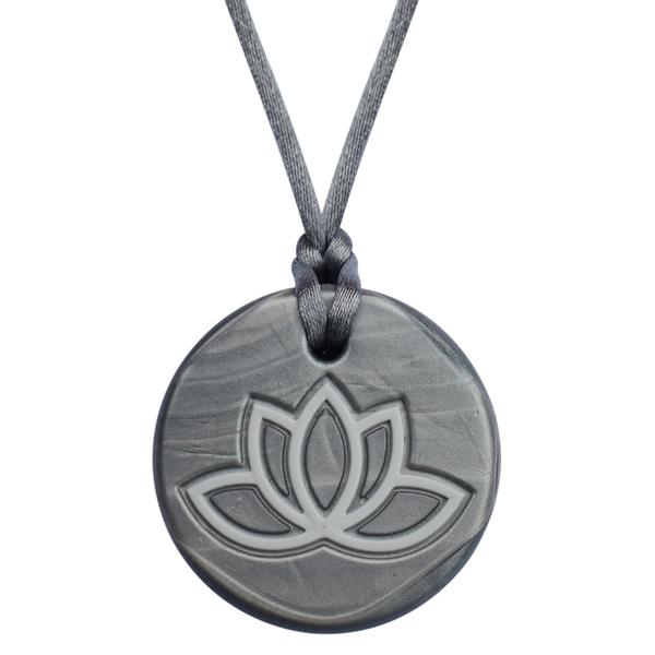 Munchables Lotus Chew Necklace - Sensory Chewable Jewelry  chewelry chew pendant necklace 