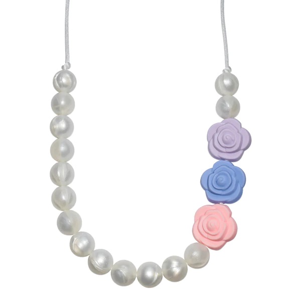 Munchables Pearl Roses Chew Necklace chewelry 