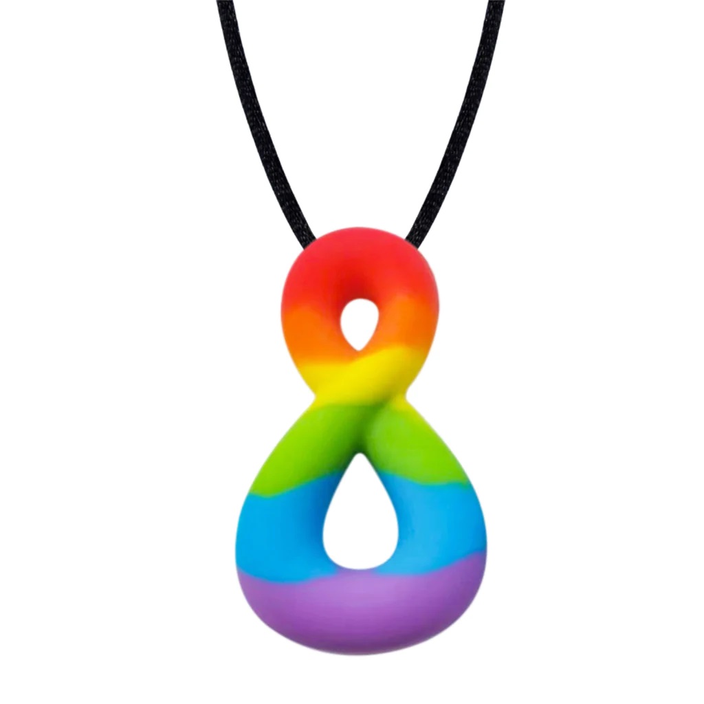 Munchables Rainbow Infinity Chewelry chew necklace