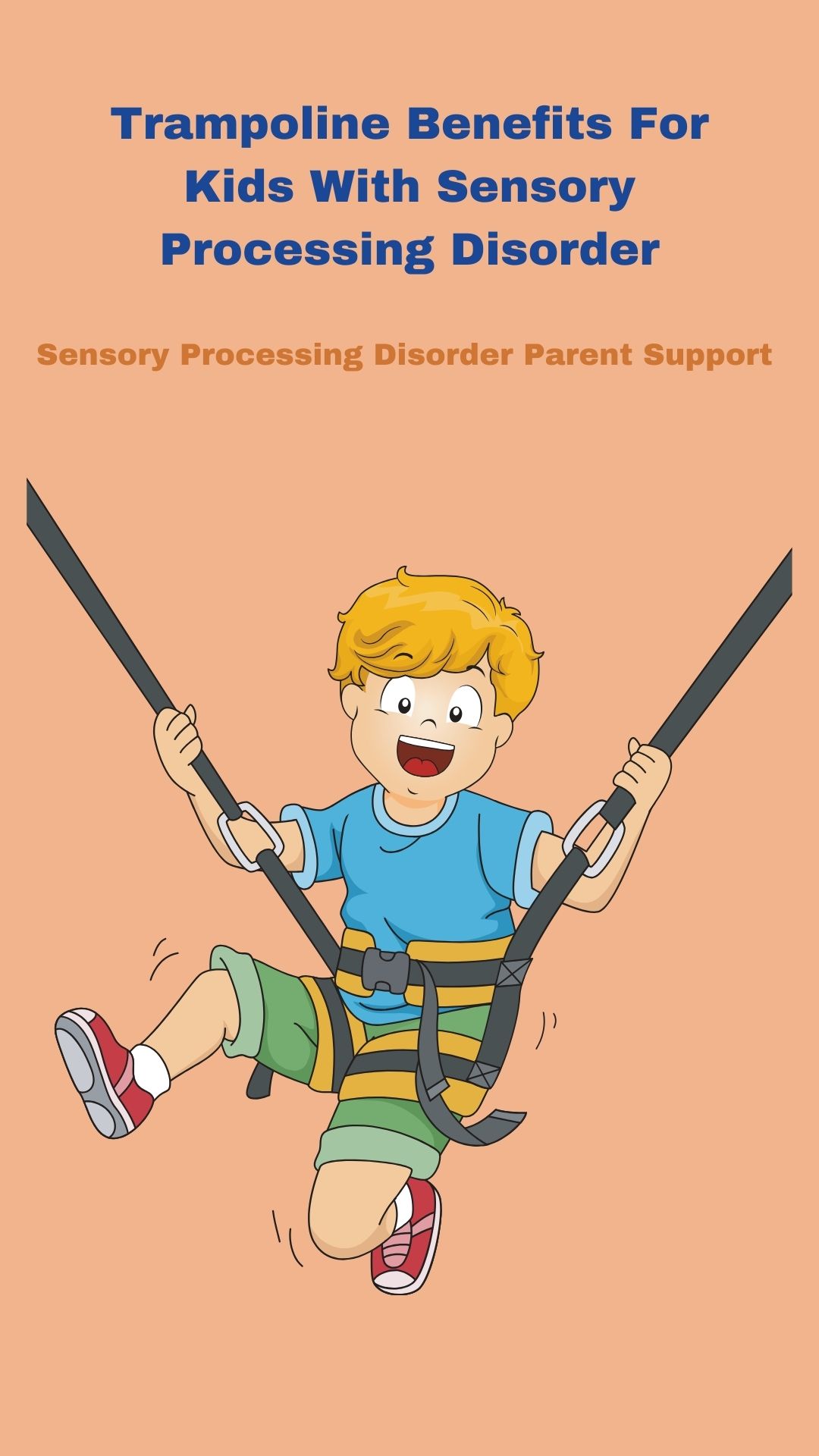 boy with sensory processing disorder on trampoline Trampoline Benefits For Kids With SPD