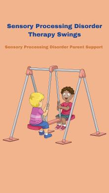 two children with sensory processing disorder playing and swinging on a swing in the yard Sensory Autism Therapy Swings 