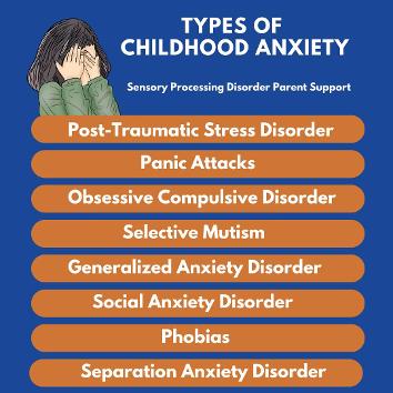 little girl scared covering her eyes Types of childhood anxiety sensory processing disorder 