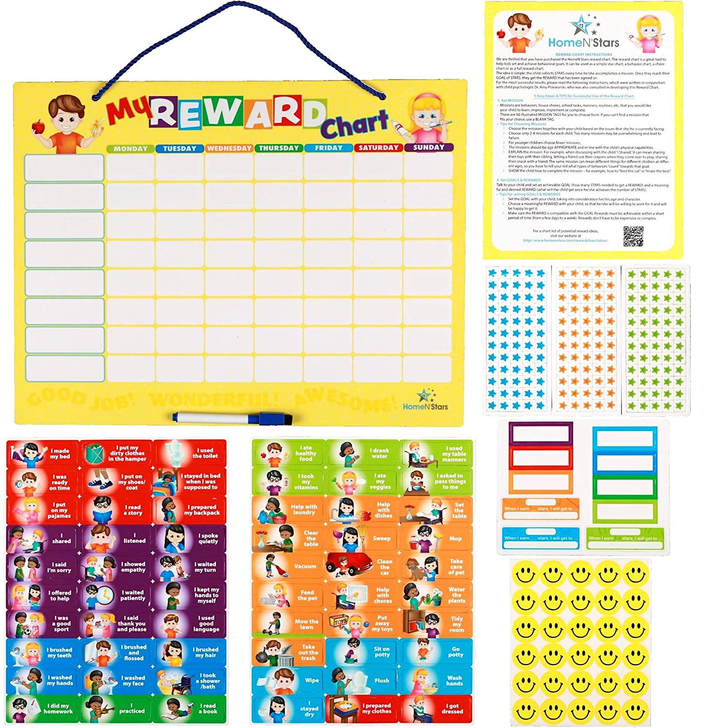 Star Boy Kid Chores Puzzles Printable Card Kids Reward Steps Sticker Chart Behavior Training Tasks Digital Download K02 Responsibility