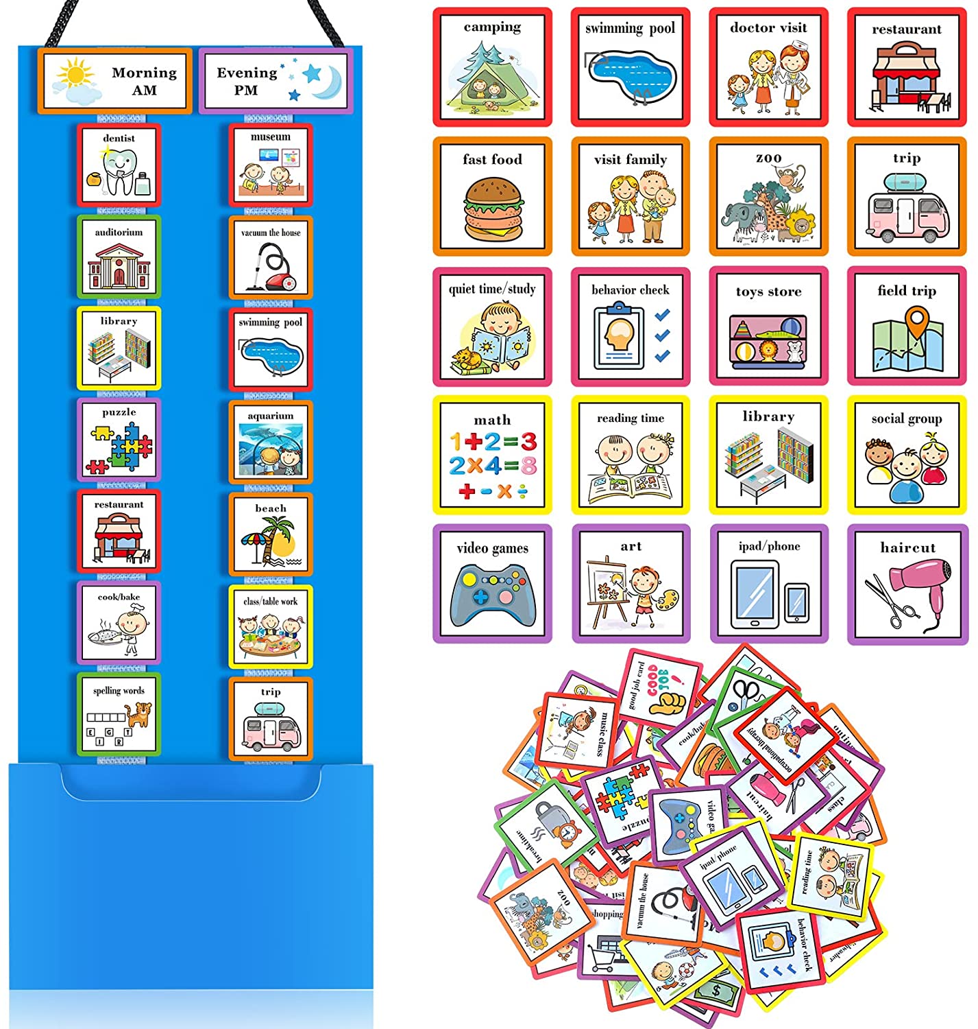 Routine Prompt cards PECS Early Learning Flashcards ASD 