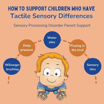 child with sensory processing disorder doing his Sensory Diet Tactile Activities 