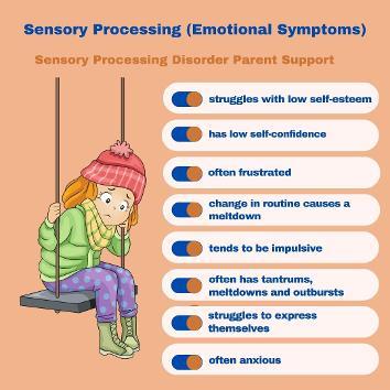 Sensory Processing Disorder Symptoms Checklist    Sensory Processing Disorder (Emotional Symptoms)