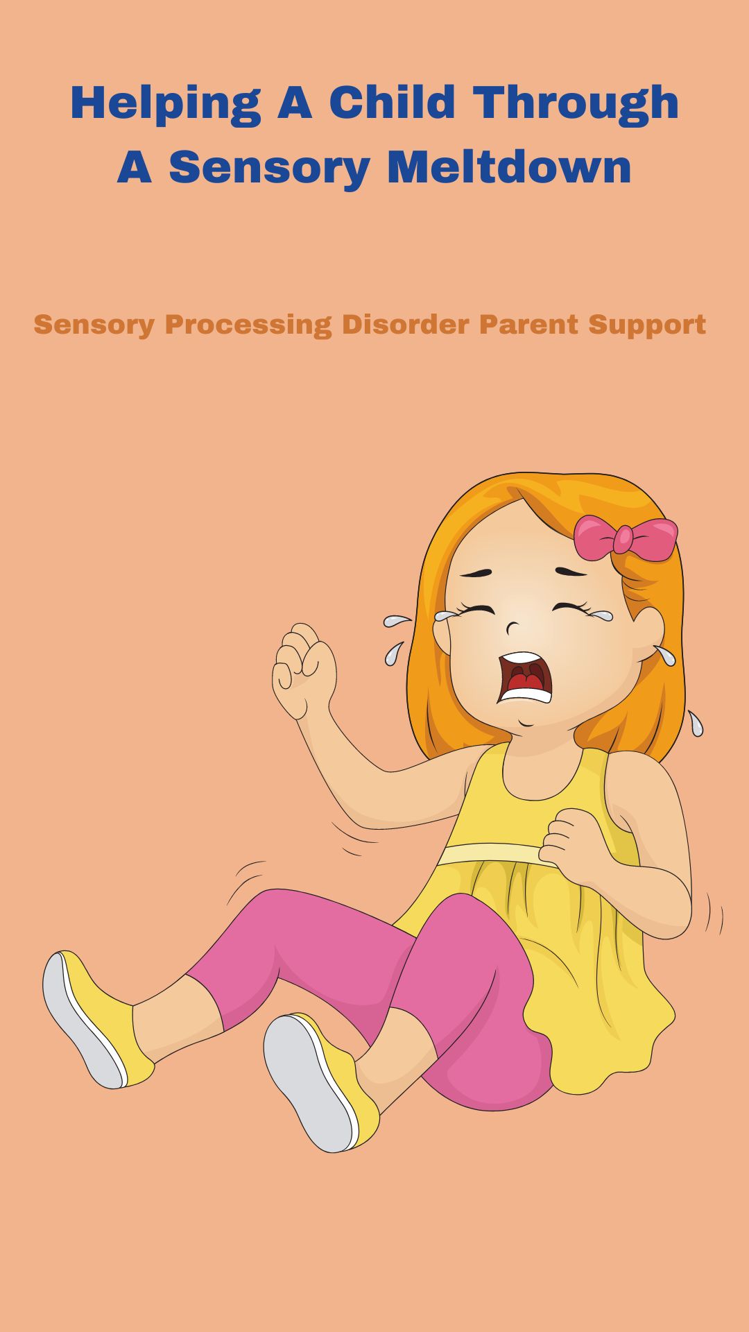 a child having a sensory meltdown helpsing a child through a sensory meltdown 
