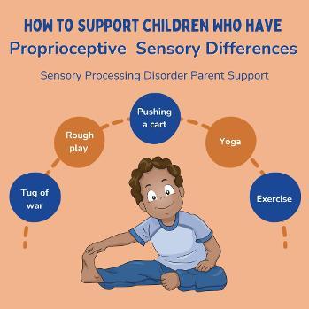 little boy filling sensory diet and doing Sensory Diet Proprioceptive Activities sensory processing disorder 