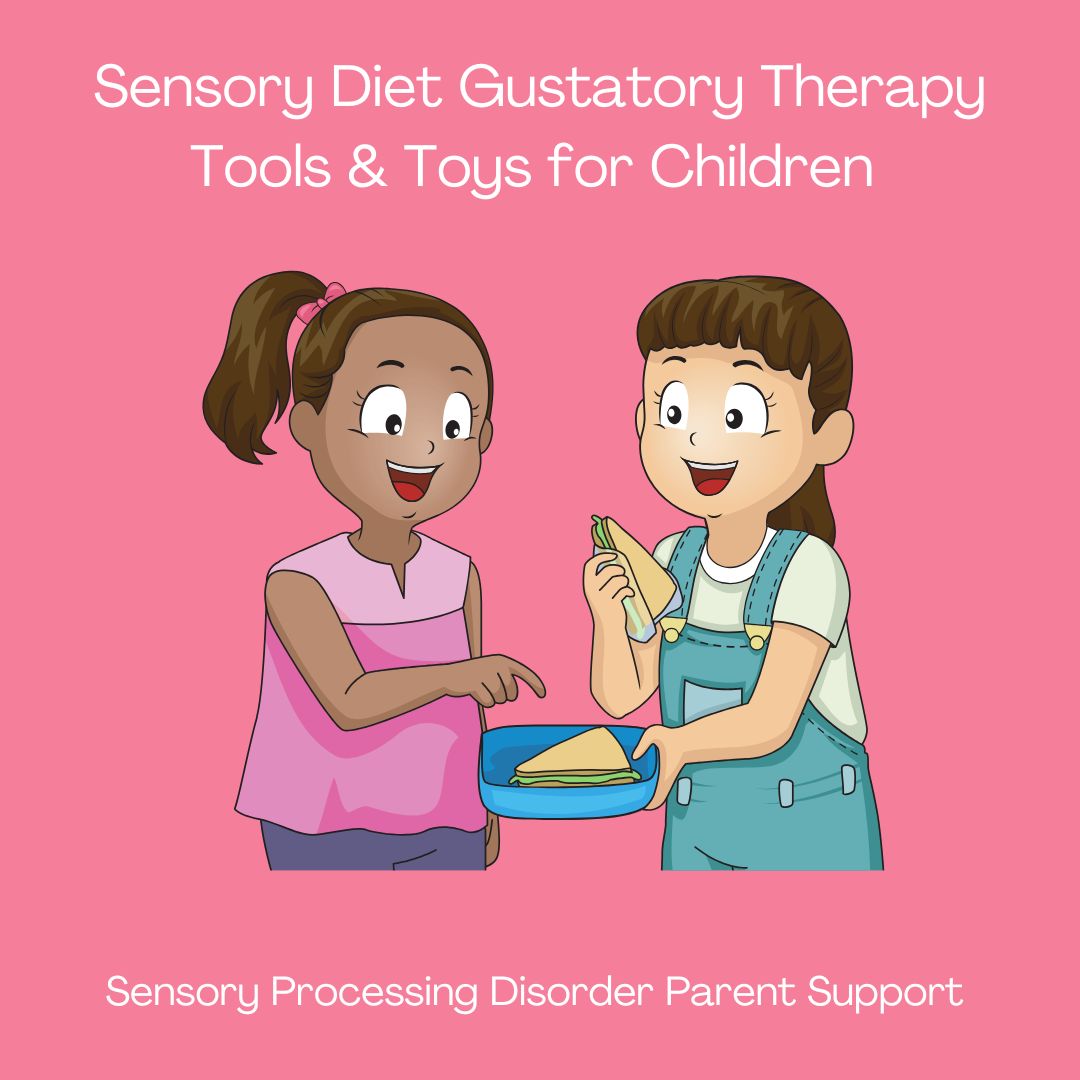 little girl sharing her lunch with another child Sensory Diet Gustatory Therapy Tools & Toys for Children