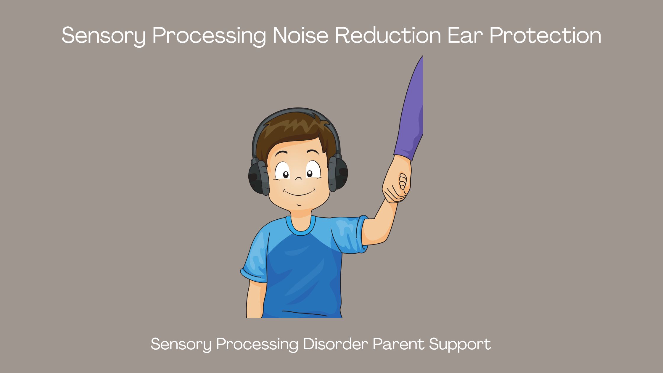 child with sensory processing disorder wearing noise reduction headphones Sensory Processing Noise Reduction Ear Protection