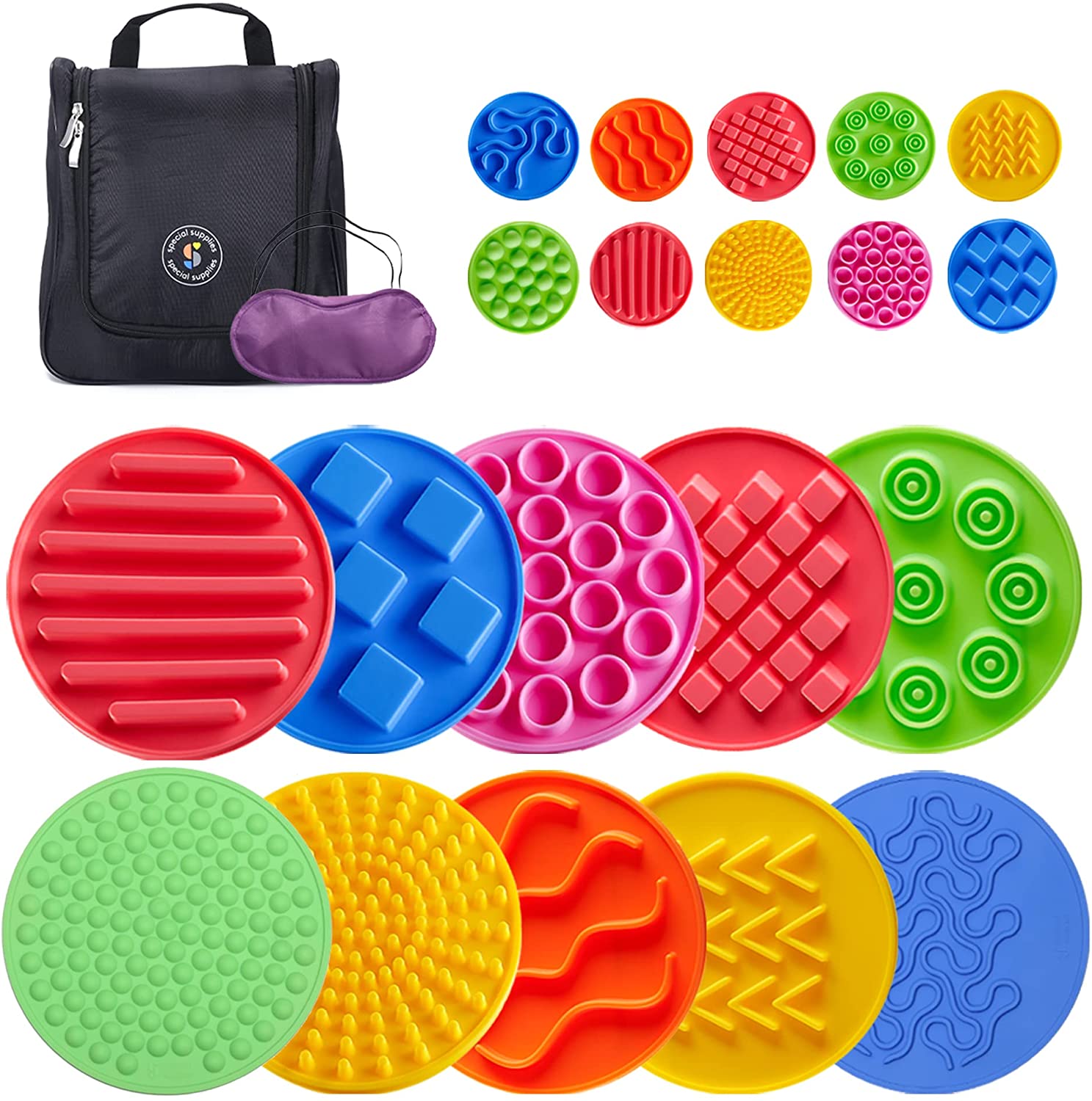 Special Supplies Matching Game Sensory Discs, 10 Sets, Tactile Stimulation for Kids