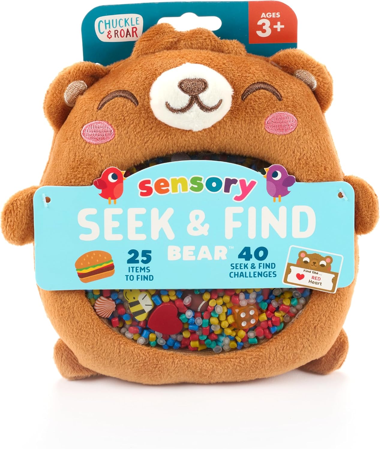 Chuckle & Roar - Sensory Seek & Find Bear - Scavanger Hunt on The Go - Great for Car Rides - Family Game for Toddlers