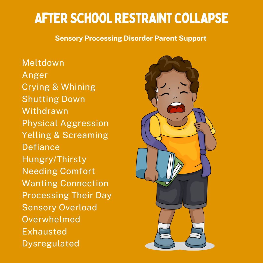 After School Restraint Collapse symptoms sensory processing disorder