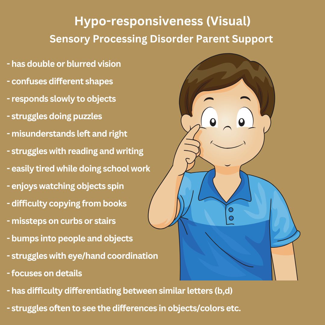 Sensory Processing Disorder Symptoms Checklist Hypo-responsiveness (Visual) Sensory Processing Disorder Symptoms Checklist sensory checklist sensory symptoms checklist sensory processing symptoms sensory symptoms checklist sensory processing disorder checklist  SPD checklist SPD symptoms