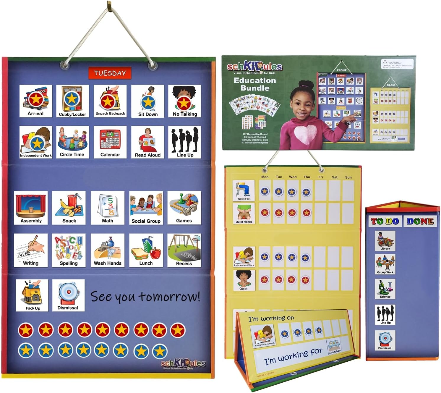 SchKIDules® Visual Schedule for Kids Education Bundle Daily Activity Chart