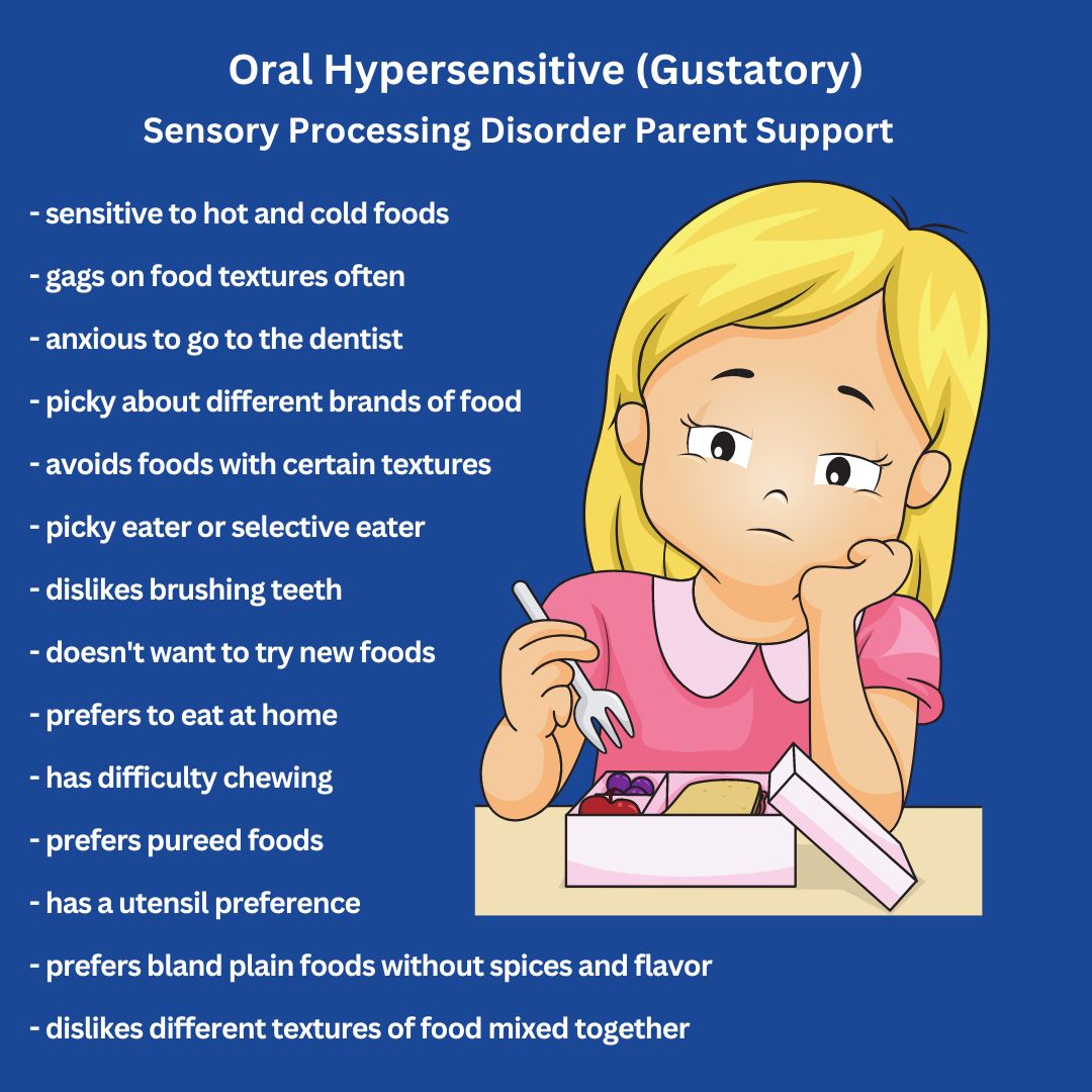 Sensory Processing Disorder Symptoms Checklist Oral Hypersensitive (Gustatory) Sensory Processing Disorder Symptoms Checklist sensory checklist sensory symptoms checklist sensory processing symptoms sensory symptoms checklist sensory processing disorder checklist  SPD checklist SPD symptoms