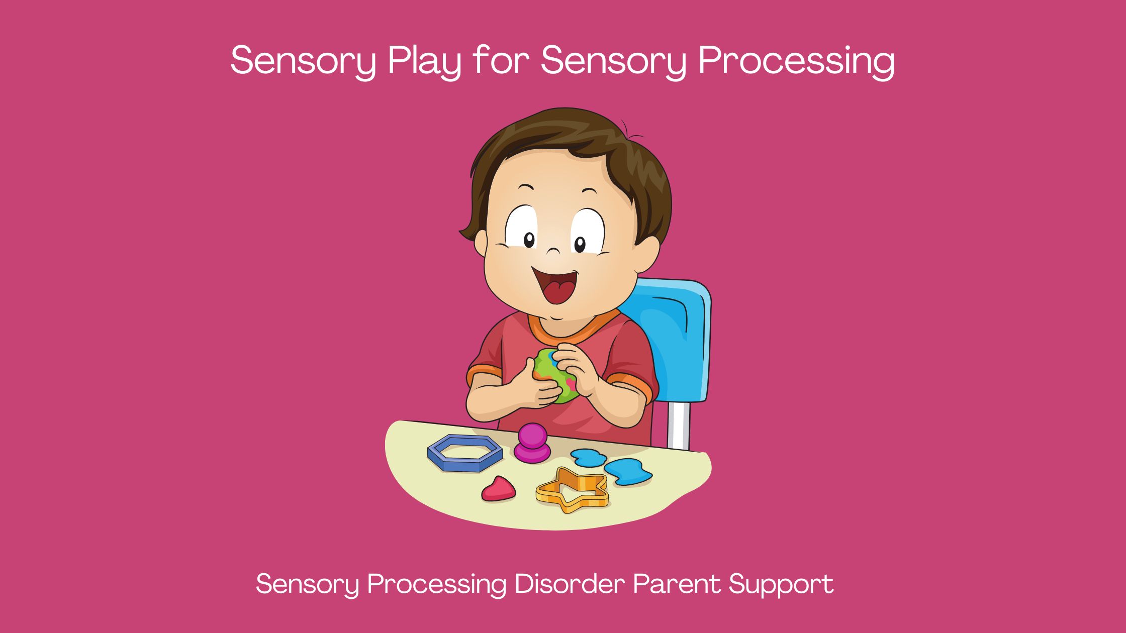 child with sensory processing disorder playing with play dough tactile sensory activity for sensory diet Sensory Play for Sensory Processing