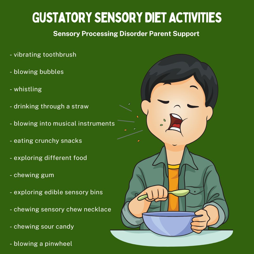 little boy with gustatory sensory needs Gustatory Sensory Diet Activities