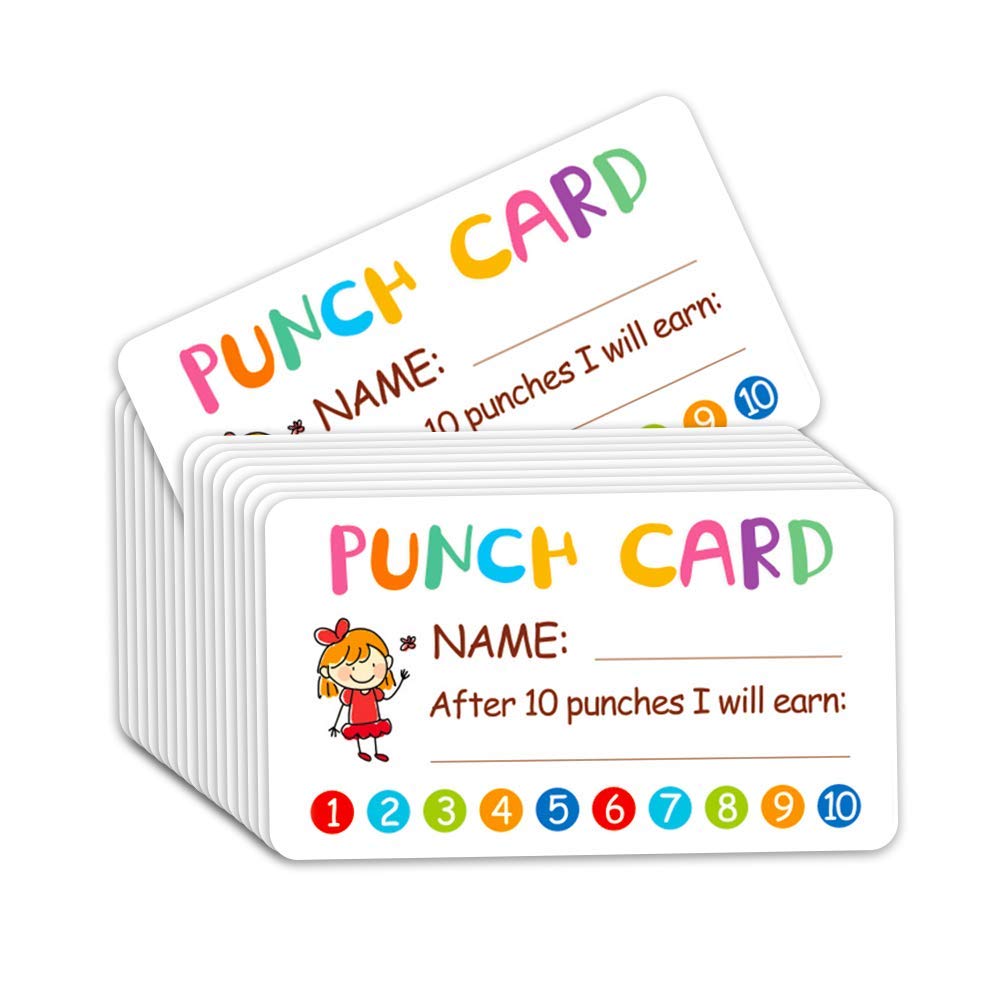 Incentive Chore Punch Cards For Children & Teens