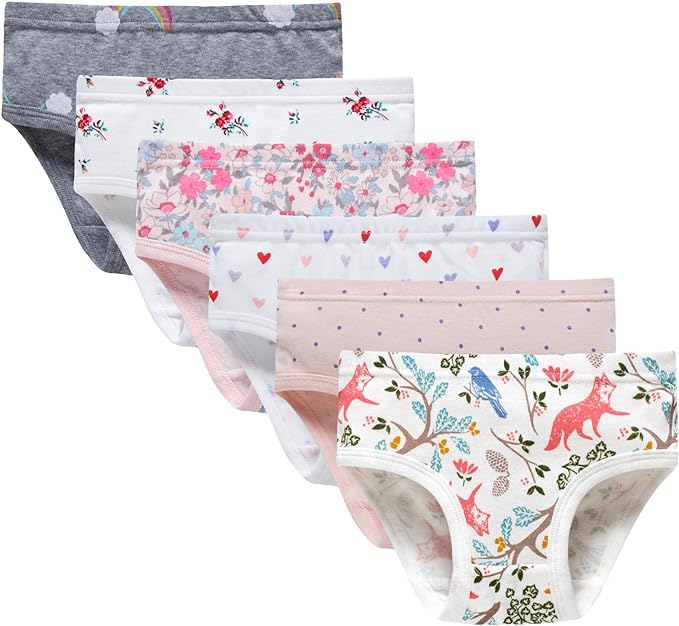 Boboking Soft Cotton Underwear Toddler Girls'Briefs Soft Undies
