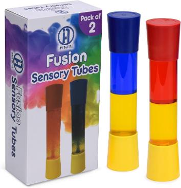 Fusion Sensory Tubes for Kids, Colors Mix for Visual Sensory Play, Fidget Tubes for Students, Occupational Therapy Toys