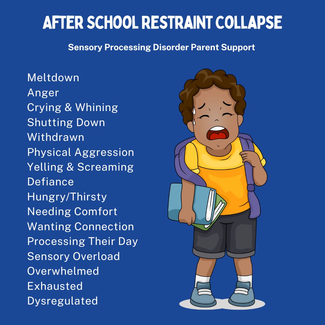 After School Restraint Collapse symptoms sensory processing disorder