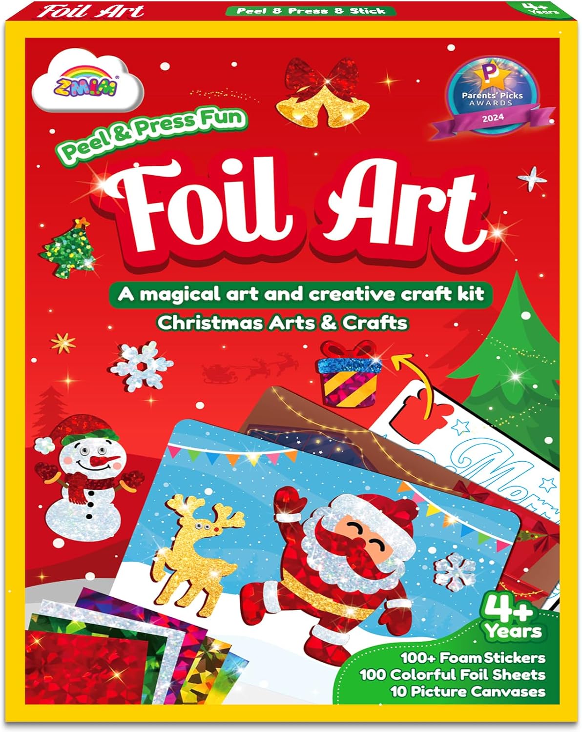 Christmas Stocking Stuffers Gifts: Foil Art Christmas Holiday Crafts for Kids Stocking Stuffers Foil Art & Craft Supplies