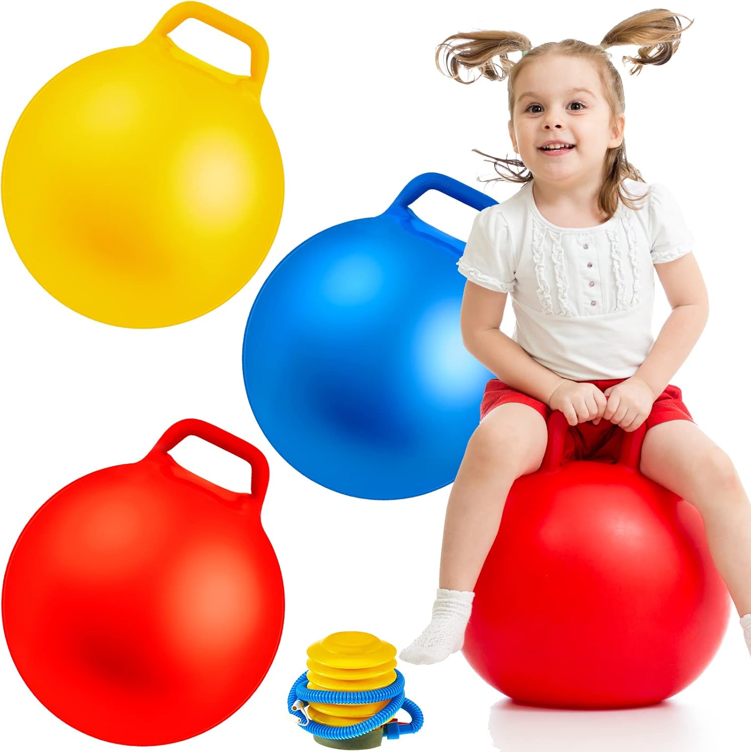 Hopper Ball Large Jumping Bouncy Balls with Handles