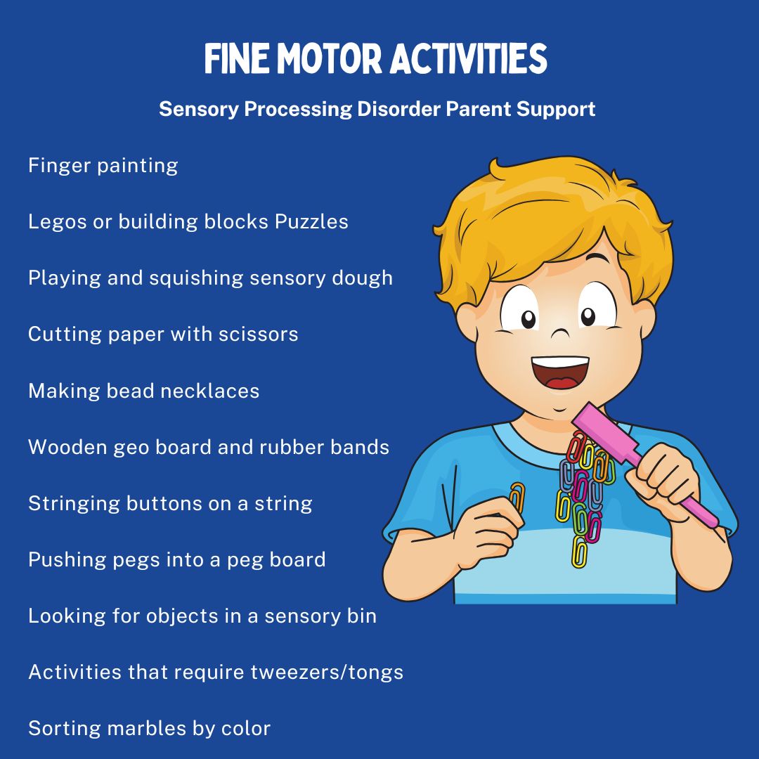 child with sensory processing disorder doing a fine motor activity Fine Motor Skills & Fine Motor Activities Toys For Kids with Sensory Processing Disorder