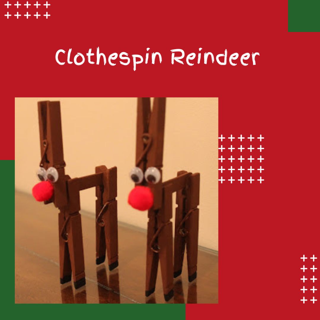 Clothespin Reindeer Craft for Children