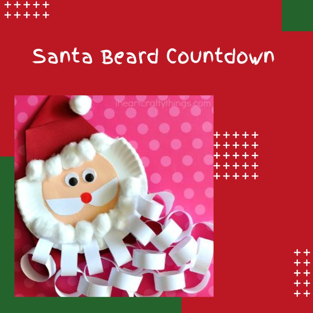 Santa Beard Countdown Christmas crafting for children