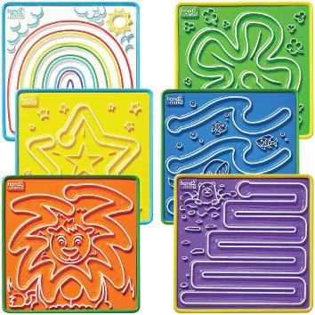 Early Learning Hand2Mind Mindful Mazes 6 Doubl Sided Boards | Calming Sensory Toy for Kids Mindfulness