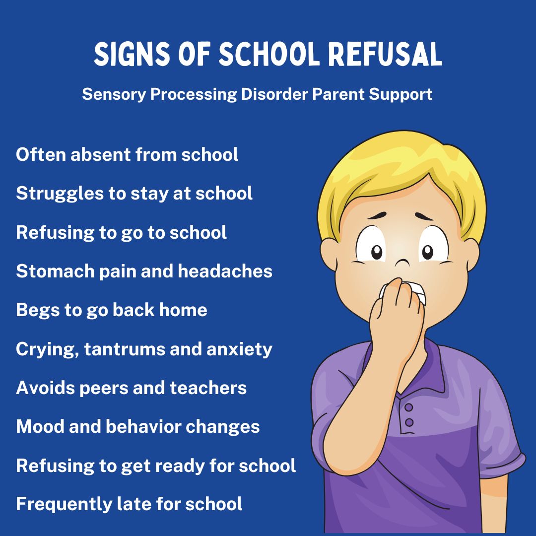 Signs of School Refusal Sensory Processing Disorder Parent Support