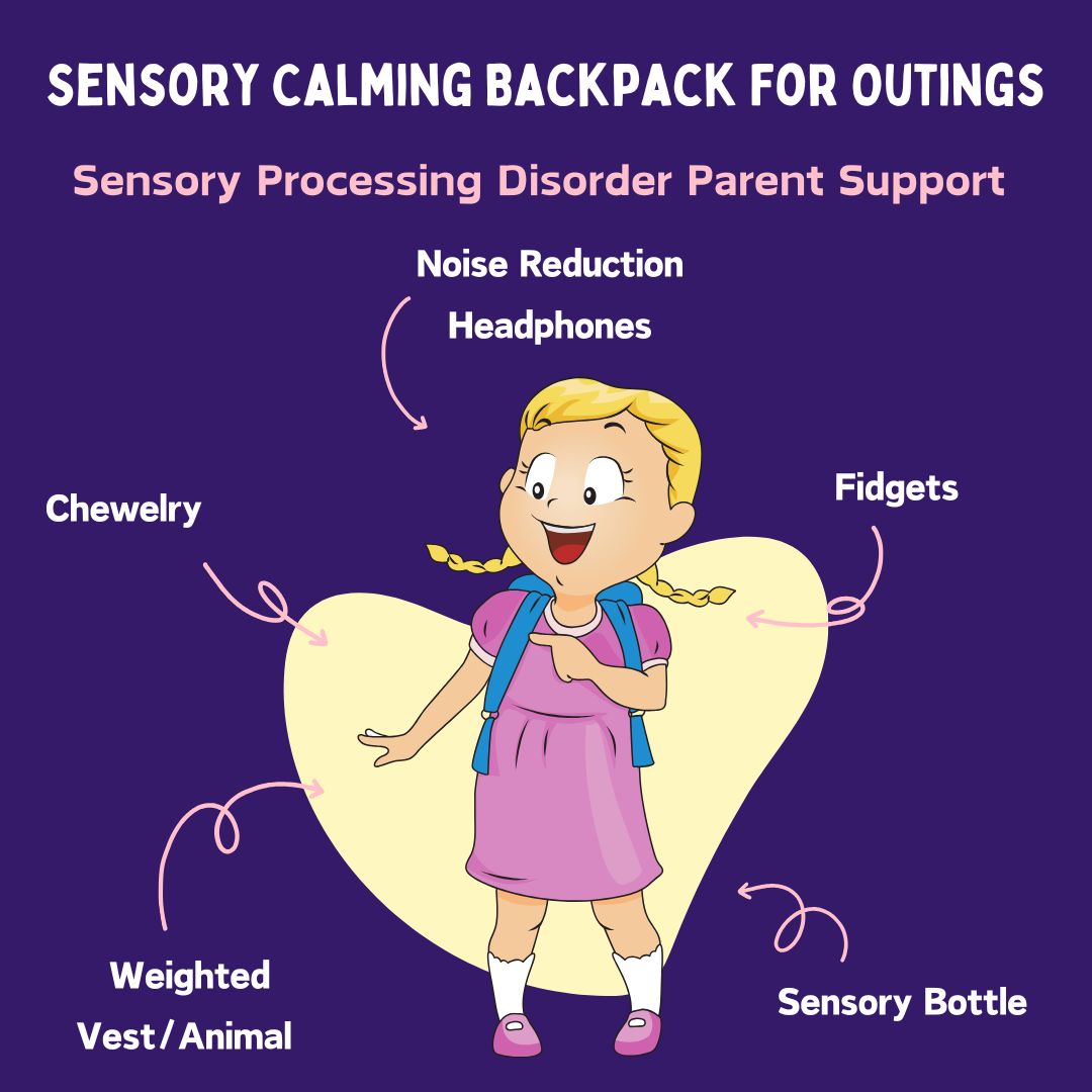 sensory processing disorder soothing kit calming bag calming backback