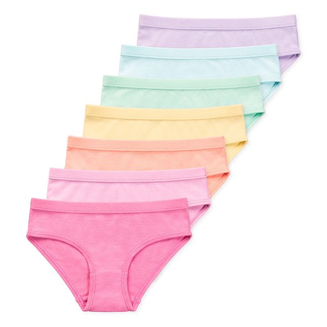 Lucky & Me Ryleigh Girls Organic Cotton Bikini Underwear (7-Pack)