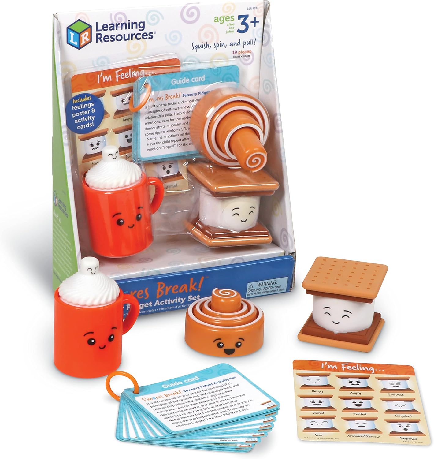 Learning Resources S’Mores Break! Sensory Fidget Activity Set, 19 Pieces Ages 3+, Sensory Fidget Toys, Social Emotional Learning, Fidget Toys, Calming Toys,SEL Skills,Stocking Stuffers for Kids