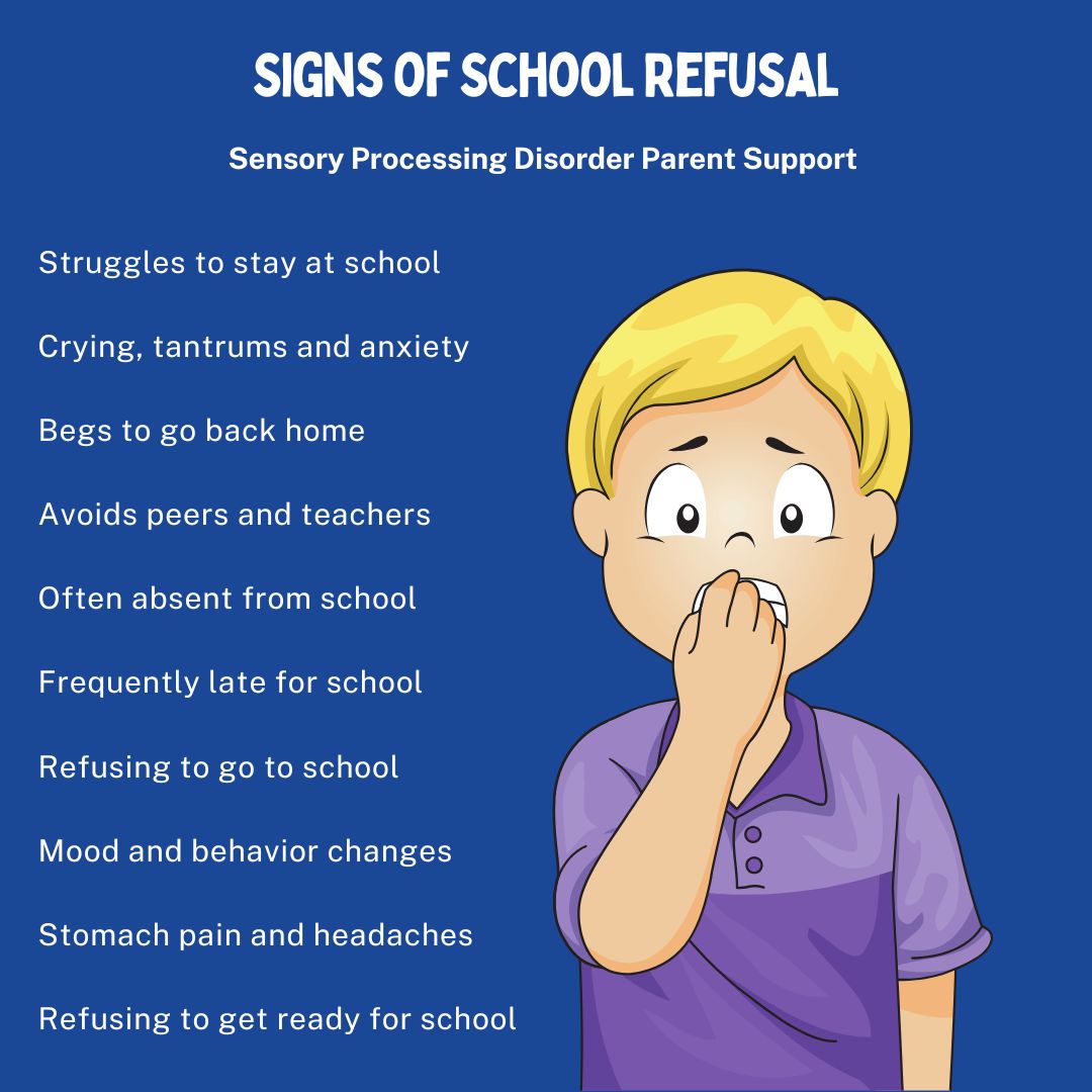 Signs of School Refusal Sensory Processing Disorder Parent Support