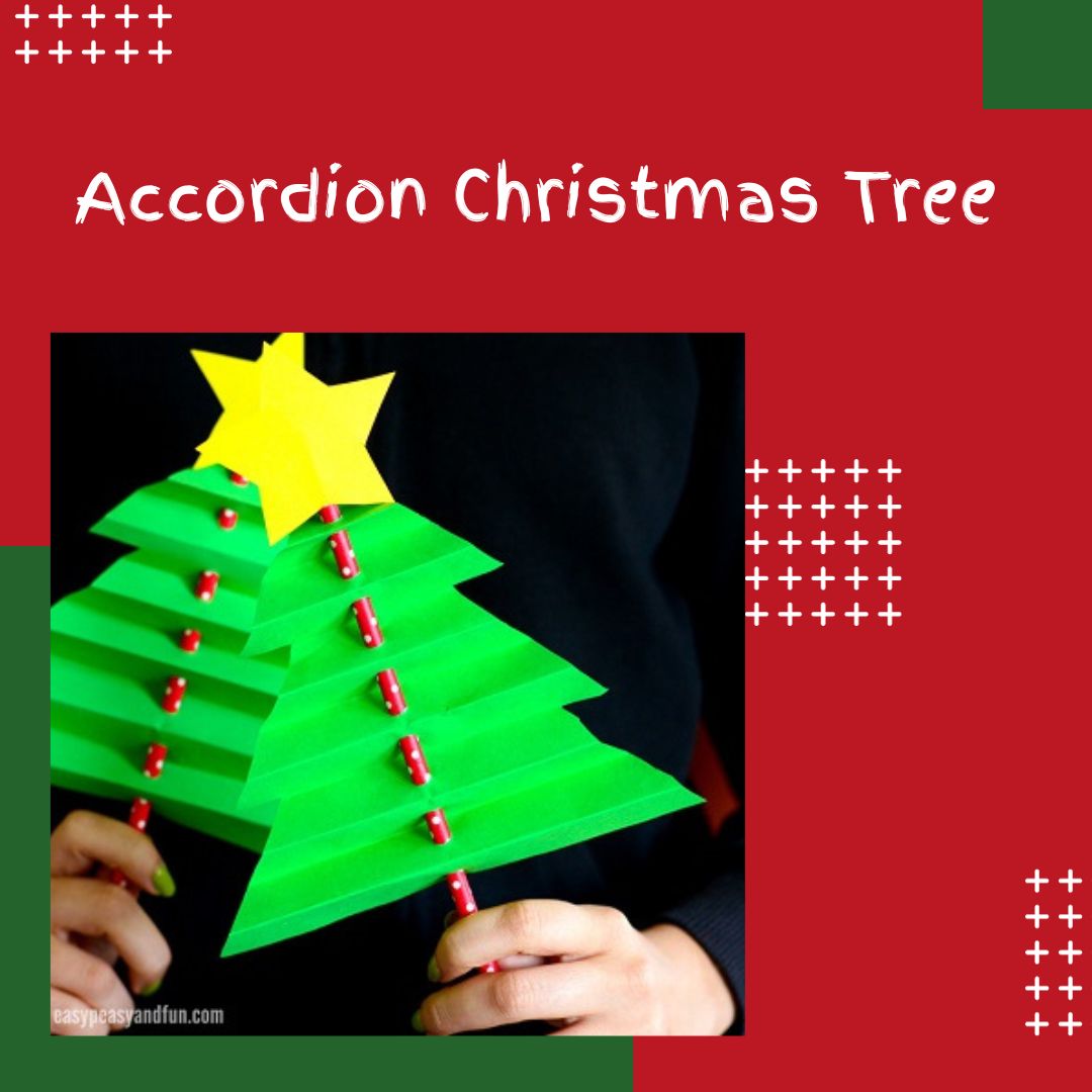 Accordion Christmas Tree Crafts for Kids