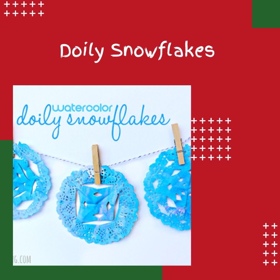 Doily Snowflakes craft for kids