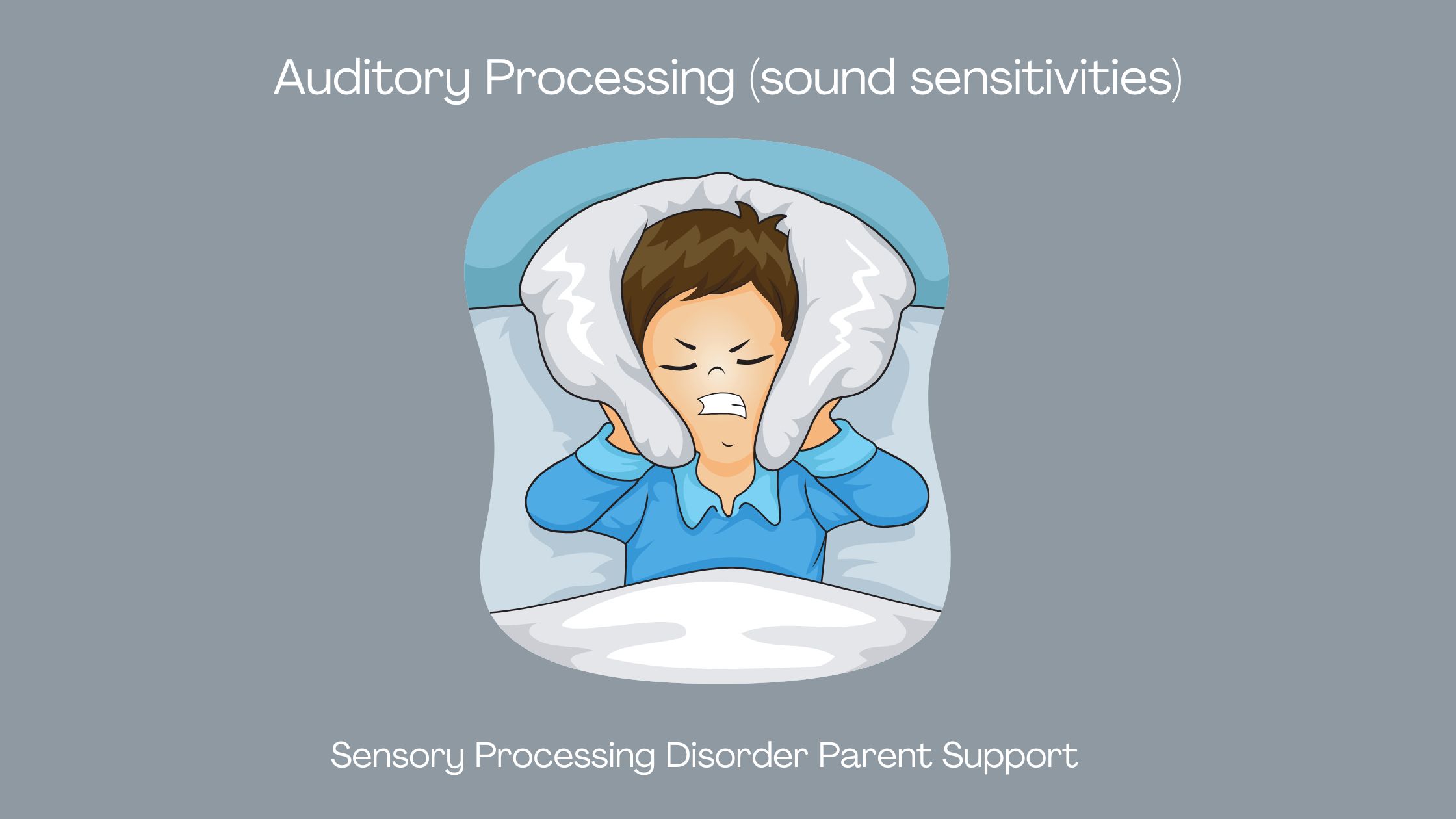 child with sensory processing disorder struggling with auditory processing covering his ears Auditory Processing  (sound sensitivities)