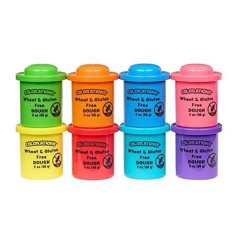 Colorations Wheat & Gluten Free Classic Dough 8 Colors Non-Toxic Play Dough Sensory Kit Classroom Pack