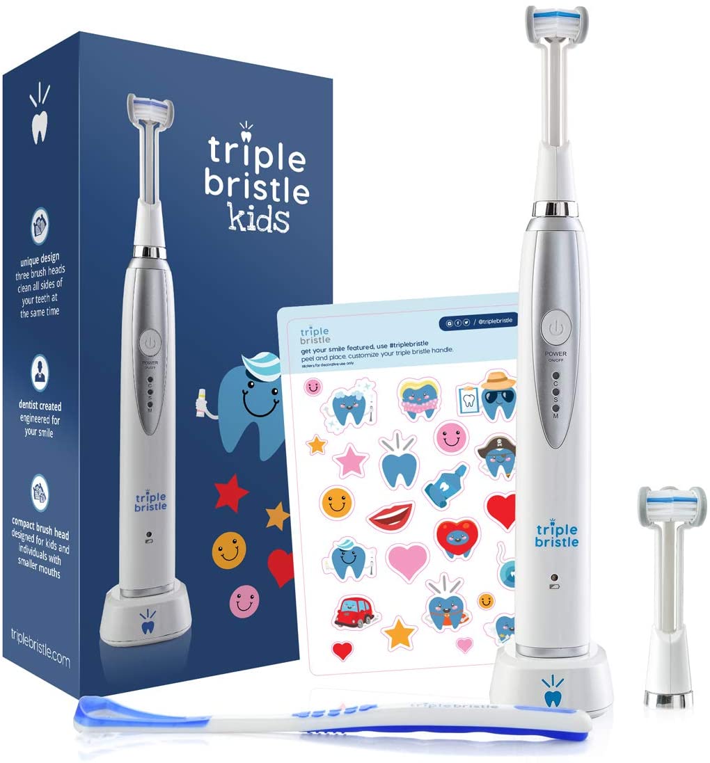 Triple Bristle Rechargeable  Best Kids Sonic Toothbrush