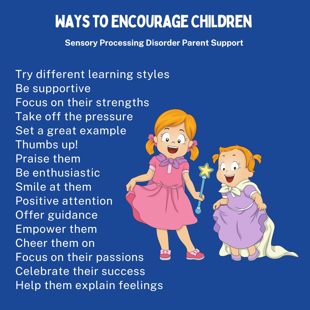 Ways to Encourage Children  Try different learning styles Be supportive  Focus on their strengths  Take off the pressure  Set a great example Thumbs up! Praise them Be enthusiastic  Smile at them Positive attention  Offer guidance  Empower them  Cheer them on Focus on their passions Celebrate their success Help them explain feelings