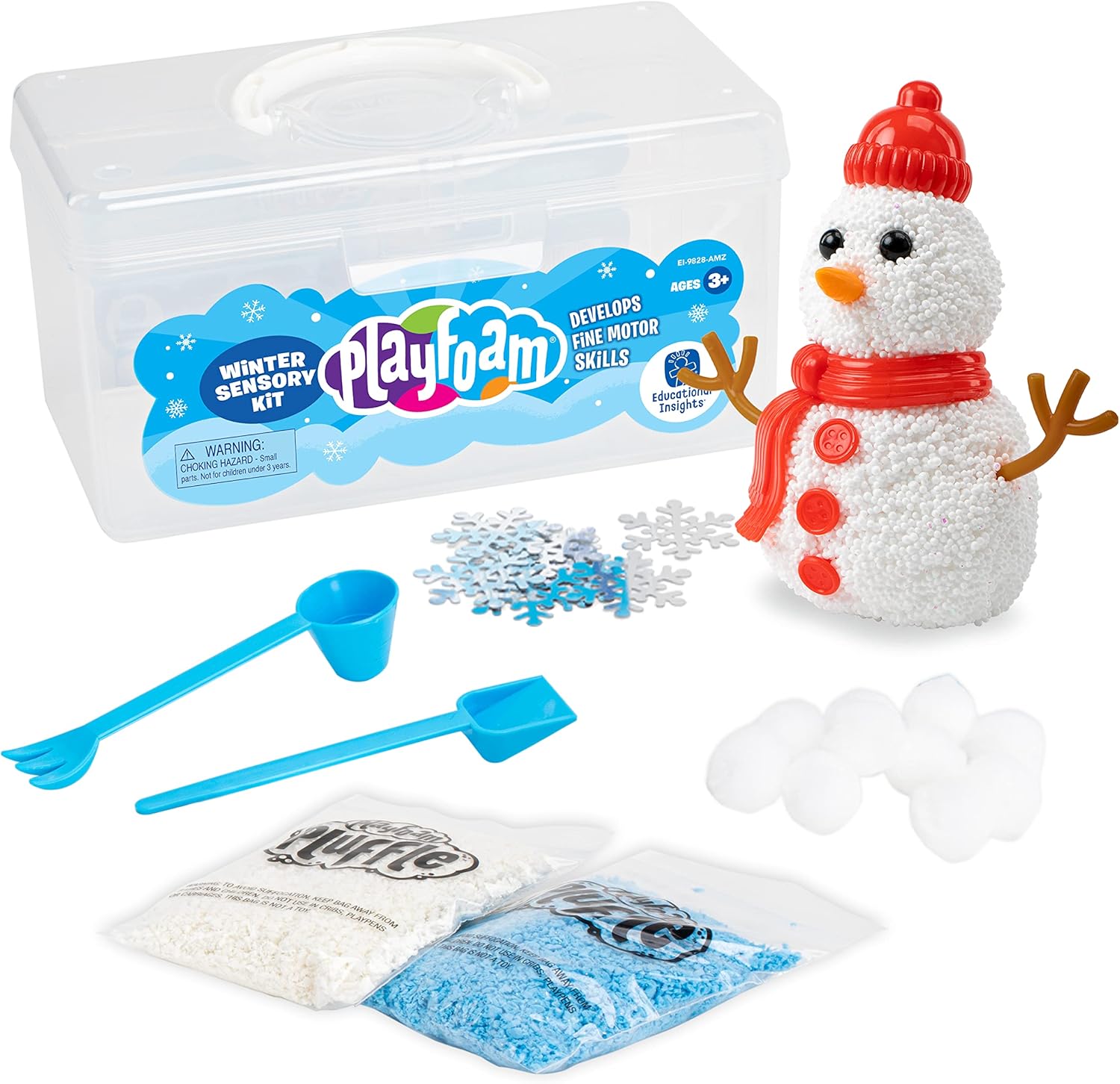 Educational Insights Playfoam Winter Sensory Kit, Over 60 Pieces, Fidget & Sensory Toy