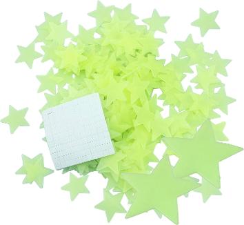 Glow in the dark plastic stars to stick on the walls