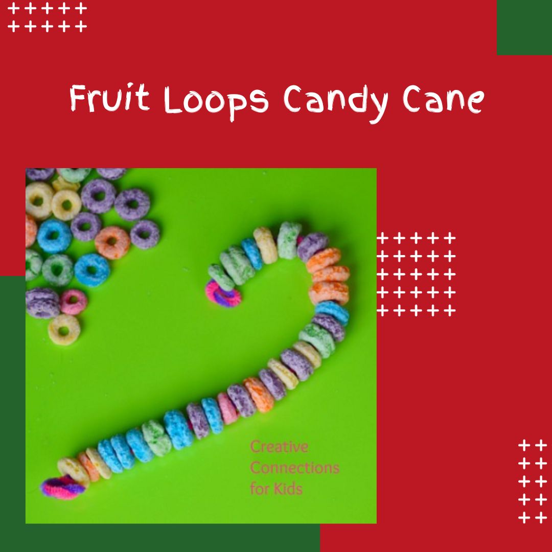 Fruit Loops Candy Cane Craft for children