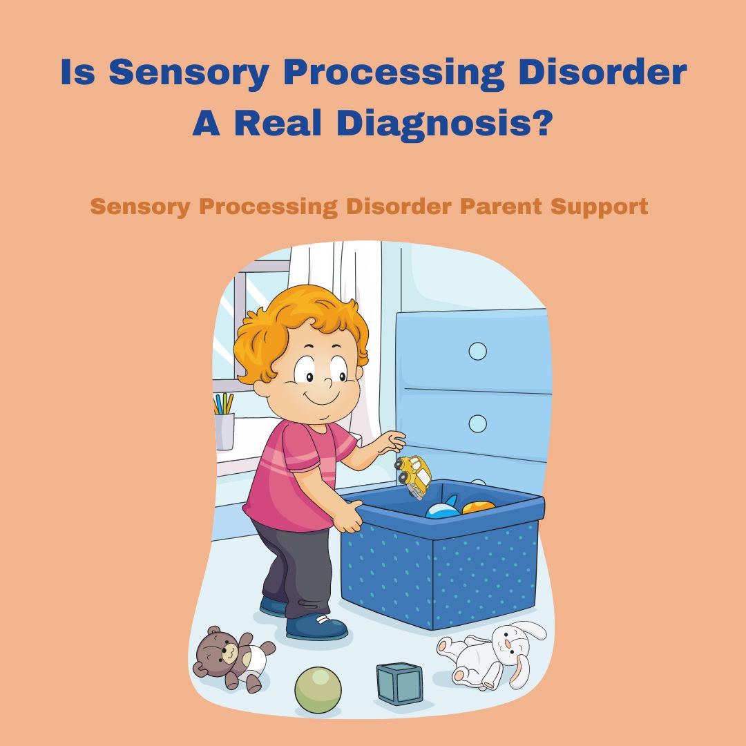 boy with sensory processing disorder playing in toybox of sensory toys is sensory processing disorder a real diagnosis