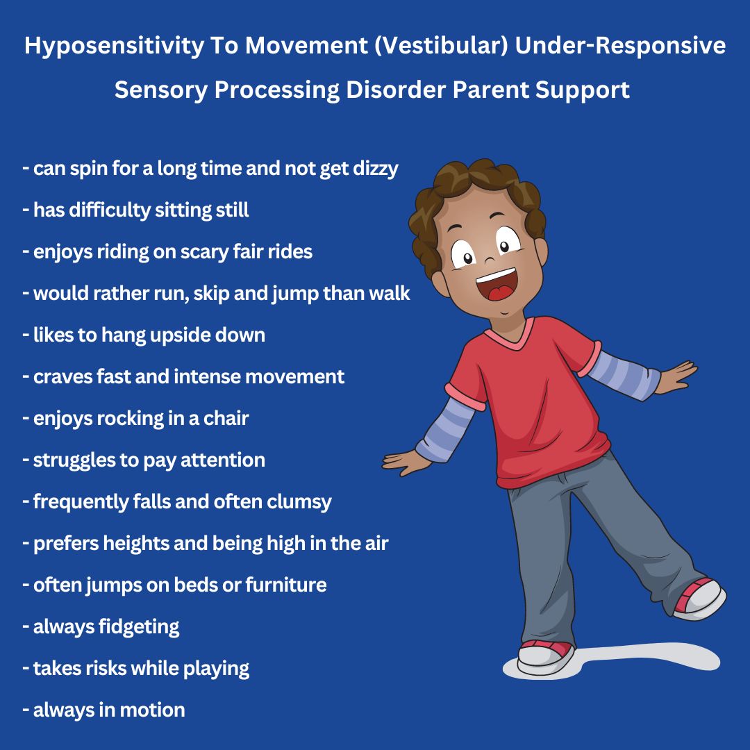 Sensory Processing Disorder Symptoms Checklist Hyposensitivity To Movement (Vestibular) Under-Responsive Sensory Processing Disorder Symptoms Checklist sensory checklist sensory symptoms checklist sensory processing symptoms sensory symptoms checklist sensory processing disorder checklist  SPD checklist SPD symptoms